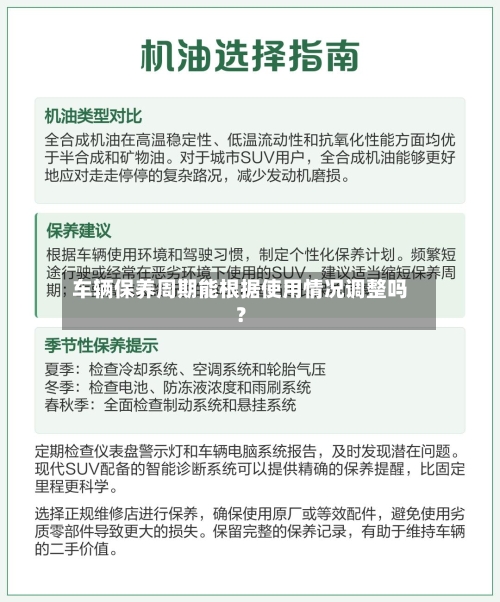 车辆保养周期能根据使用情况调整吗？