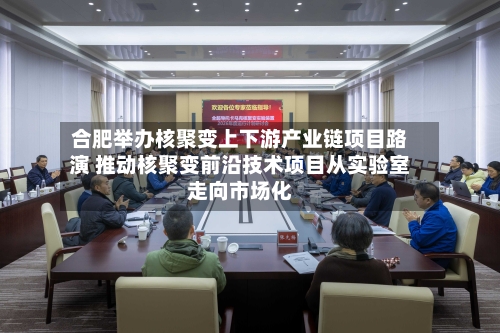 合肥举办核聚变上下游产业链项目路演 推动核聚变前沿技术项目从实验室走向市场化-第3张图片