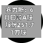赛力斯:6月回购A股股份251.71万股