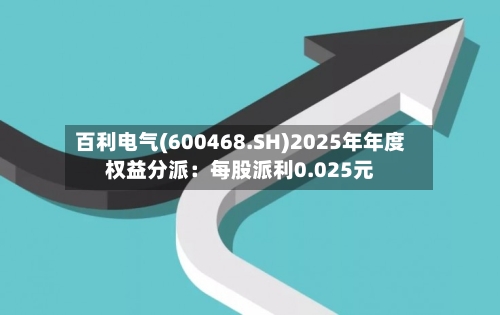 百利电气(600468.SH)2025年年度权益分派:每股派利0.025元