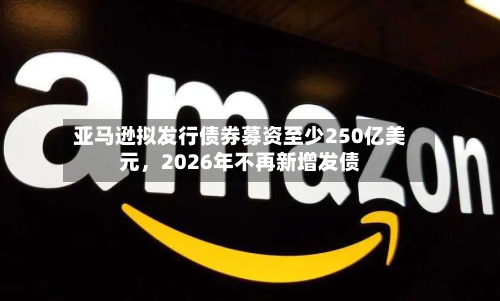 亚马逊拟发行债券募资至少250亿美元,2026年不再新增发债