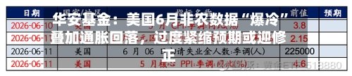华安基金:美国6月非农数据“爆冷”叠加通胀回落,过度紧缩预期或迎修正
