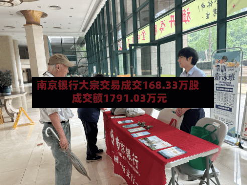 南京银行大宗交易成交168.33万股 成交额1791.03万元