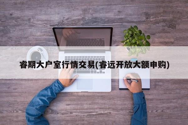 睿期大户室行情交易(睿远开放大额申购)